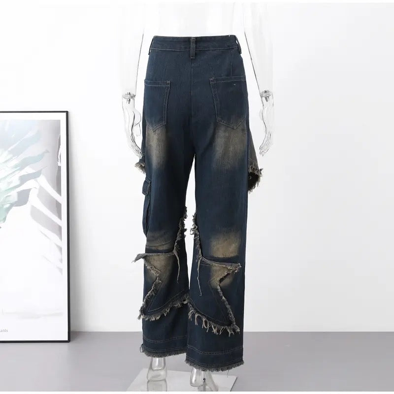 DISTRESSED STARS DENIM