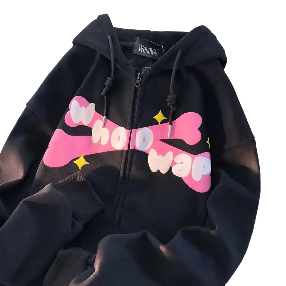 WHOOWAP ZIP HOODIE