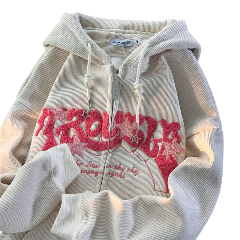 STAR TROUBLE ZIP HOODIE