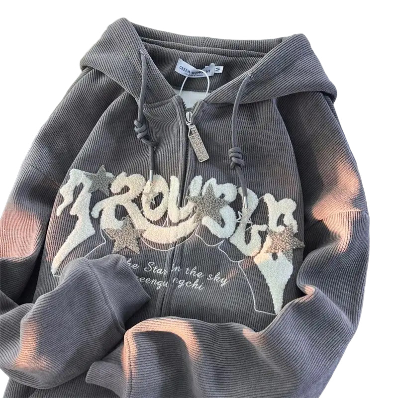 STAR TROUBLE ZIP HOODIE