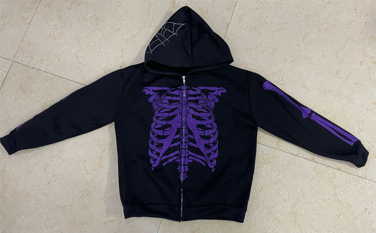 SPIDERZ SKELETON ZIP HOODIE