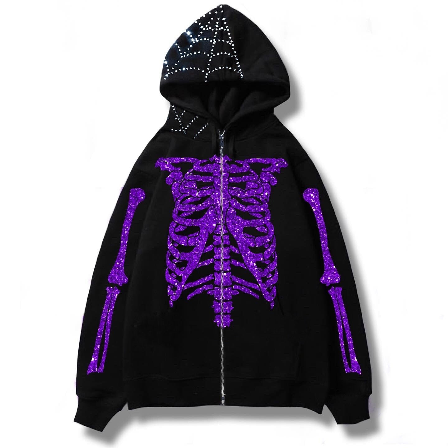 SPIDERZ SKELETON ZIP HOODIE